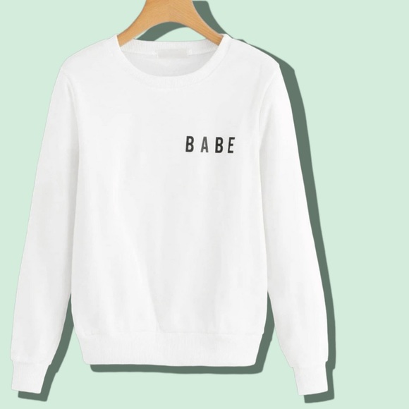 Take Up Space “babe” mental health graphic crewneck sweatshirt medium - Picture 2 of 11